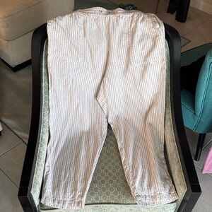 Nautica Beige and White Striped Pants XXL